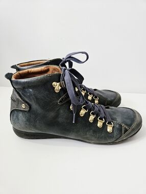 Pikolinos Lisboa Leather Ankle Boots Size 40 US 9-9.5 Lace Up